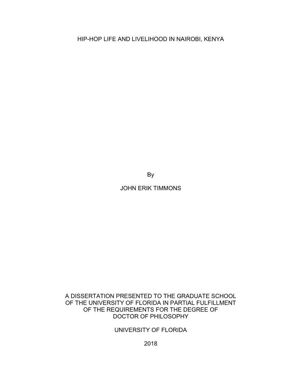 University of Florida Thesis Or Dissertation Formatting