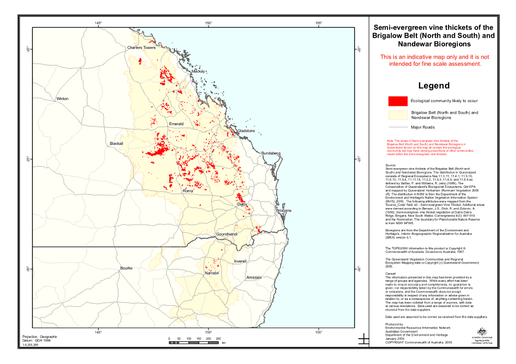 Semi-Evergreen Vine Thickets of the Brigalow Belt (North and South) And