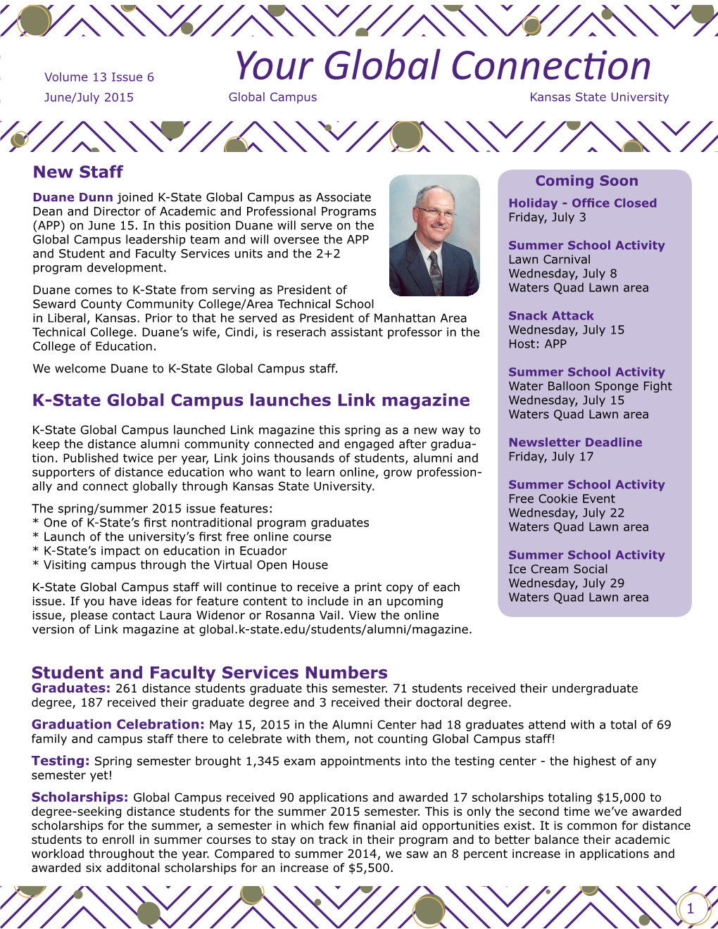 June/July 2015 Global Campus Kansas State University