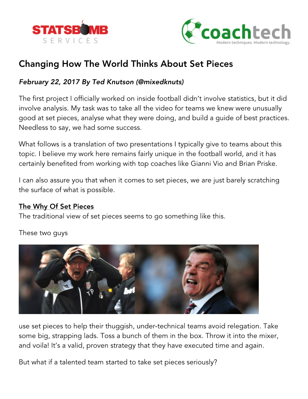 Changing How the World Thinks About Set Pieces