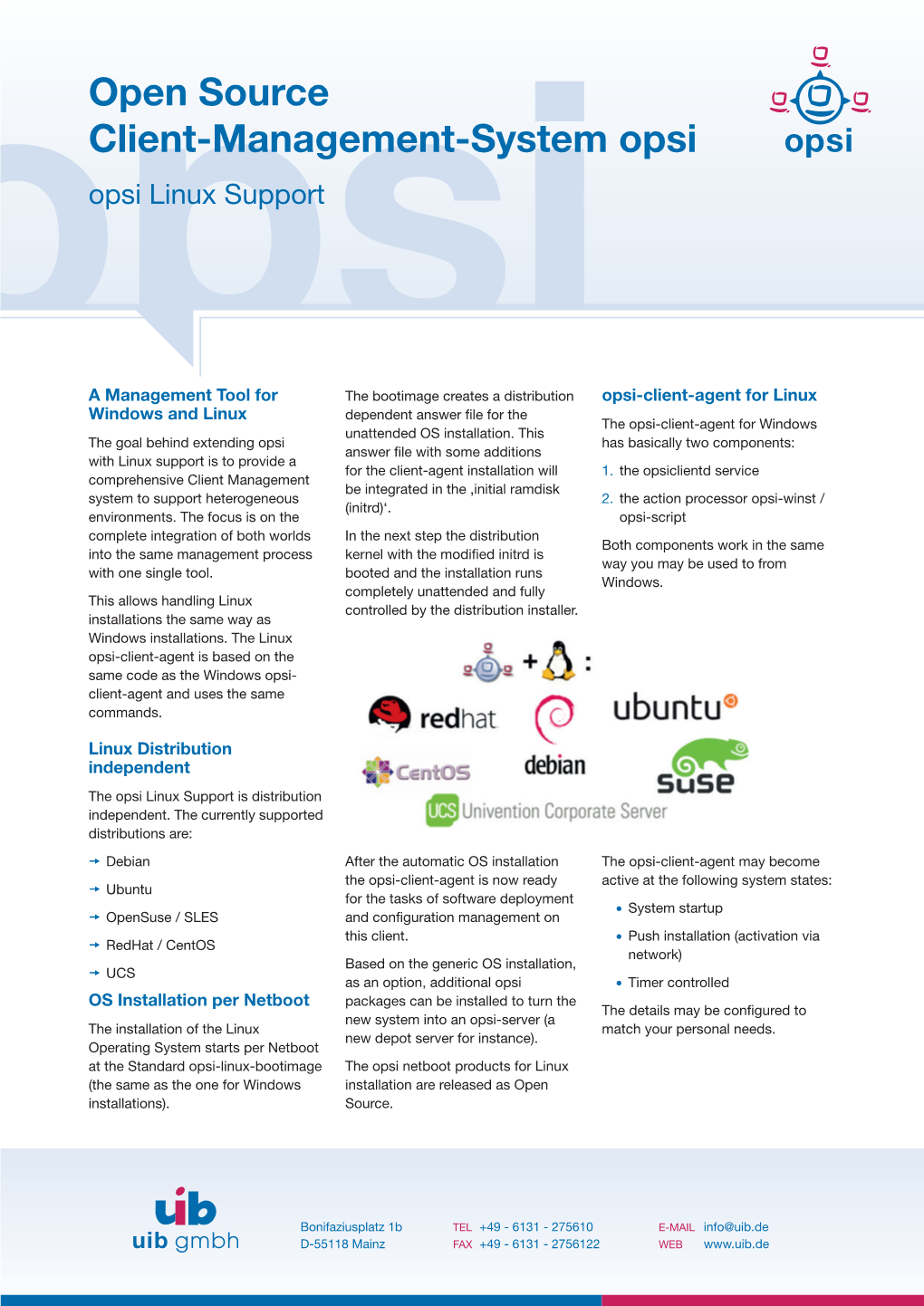 Open Source Client-Management-System Opsi Opsi Linux Support