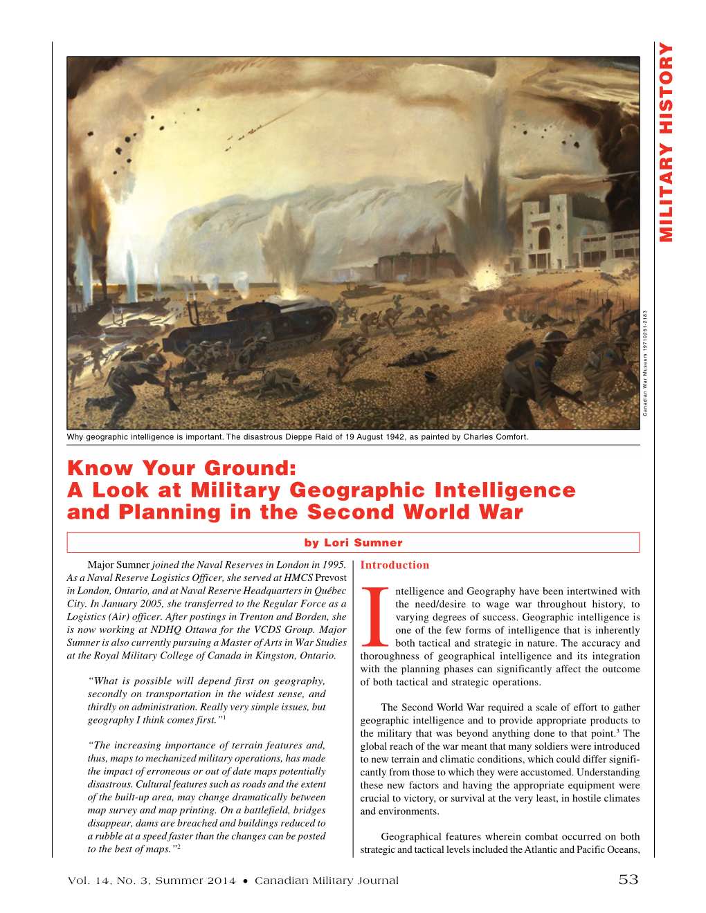 A Look at Military Geographic Intelligence and Planning in the Second World War