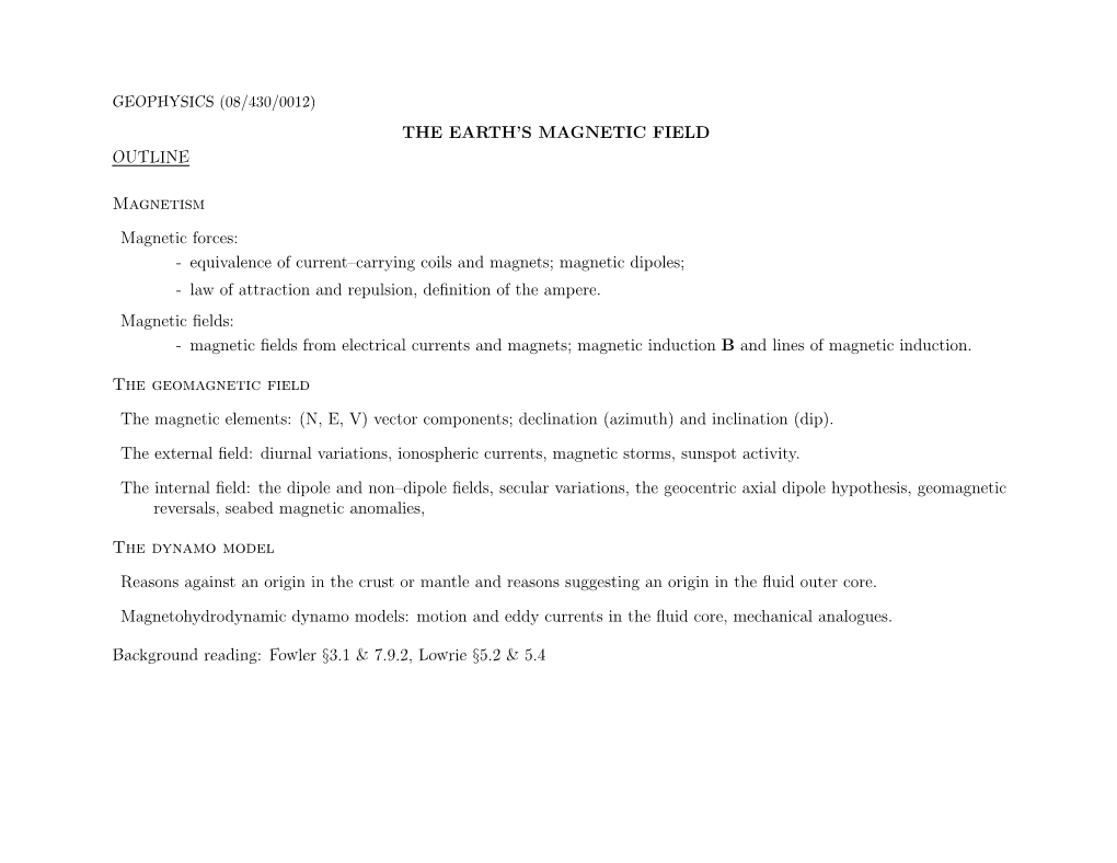 Equivalence of Current–Carrying Coils and Magnets; Magnetic Dipoles; - Law of Attraction and Repulsion, Deﬁnition of the Ampere