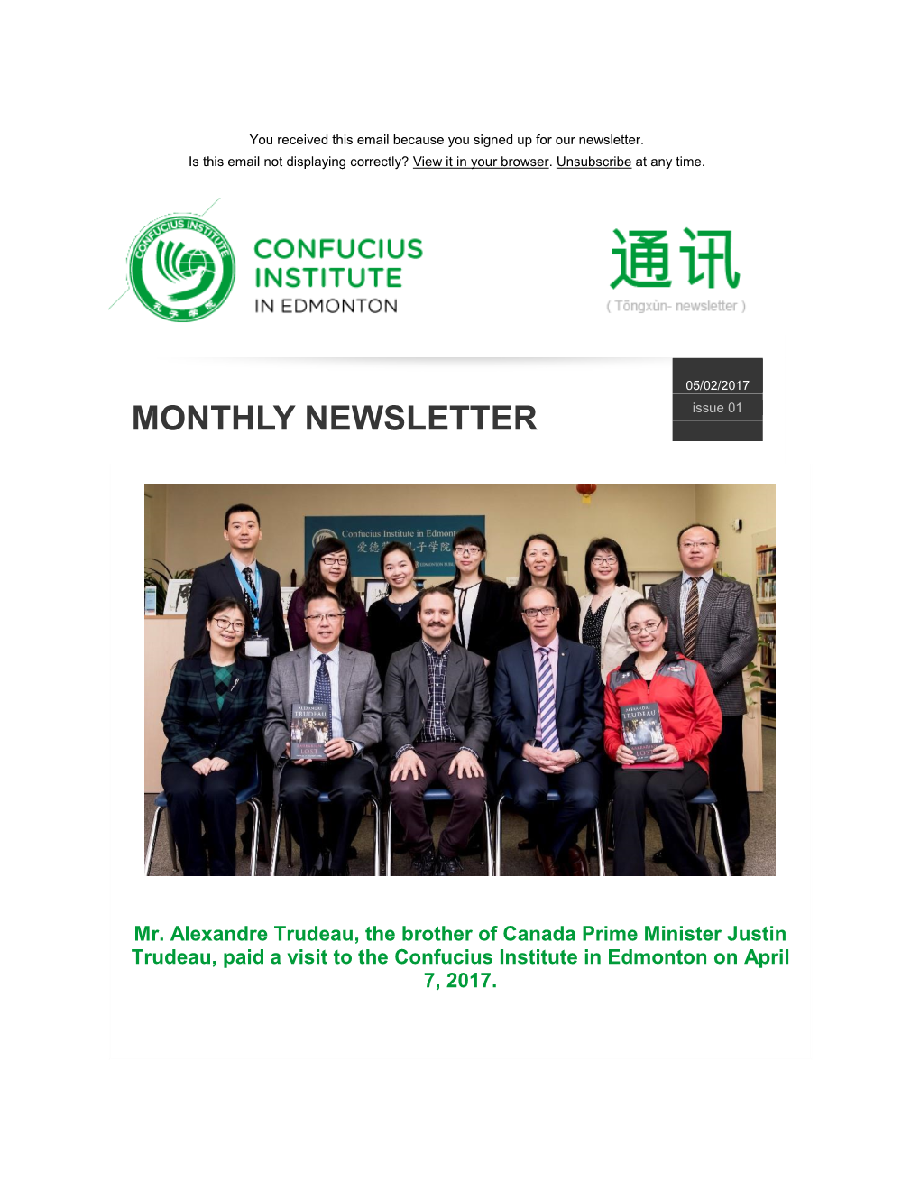 Monthly Newsletter