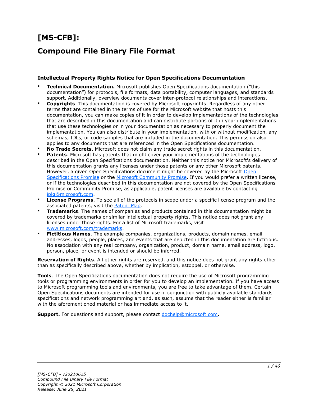 [MS-CFB]: Compound File Binary File Format