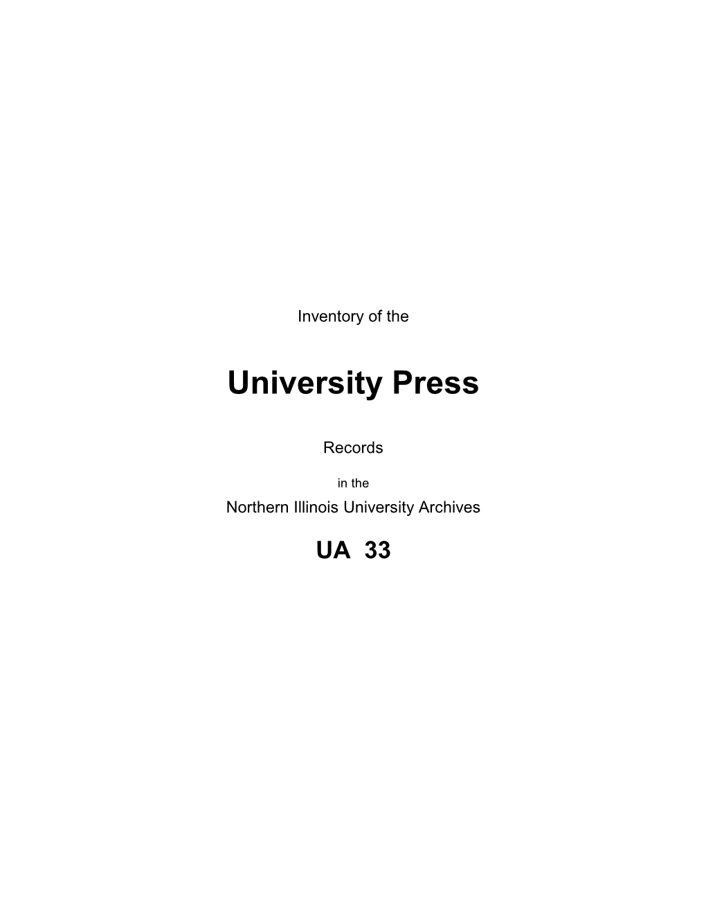 University Press, 1965+