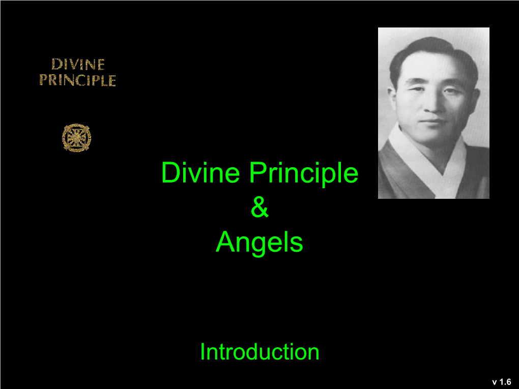 Divine Principle & Angels (V1.6)