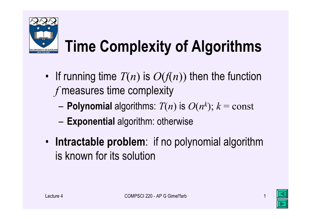 Time Complexity of Algorithms