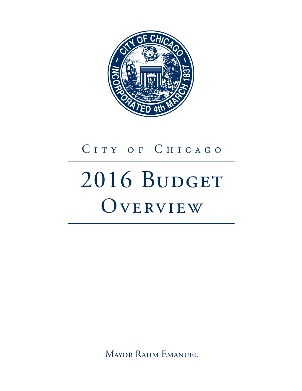 2016 Budget Overview