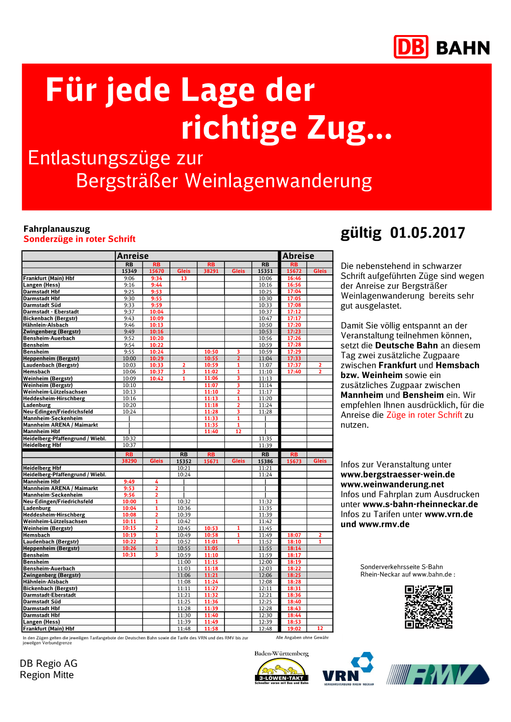 Für Jede Lage Der Richtige Zug... Entlastungszüge Zur Bergsträßer Weinlagenwanderung