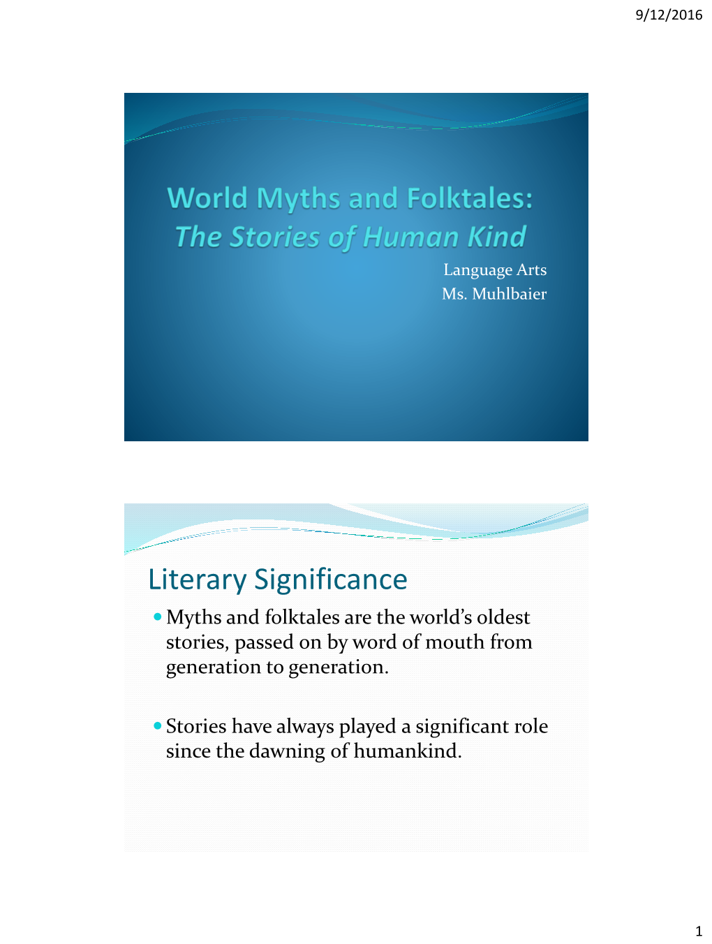 World Myths and Folktales: the Stories of Human Kind