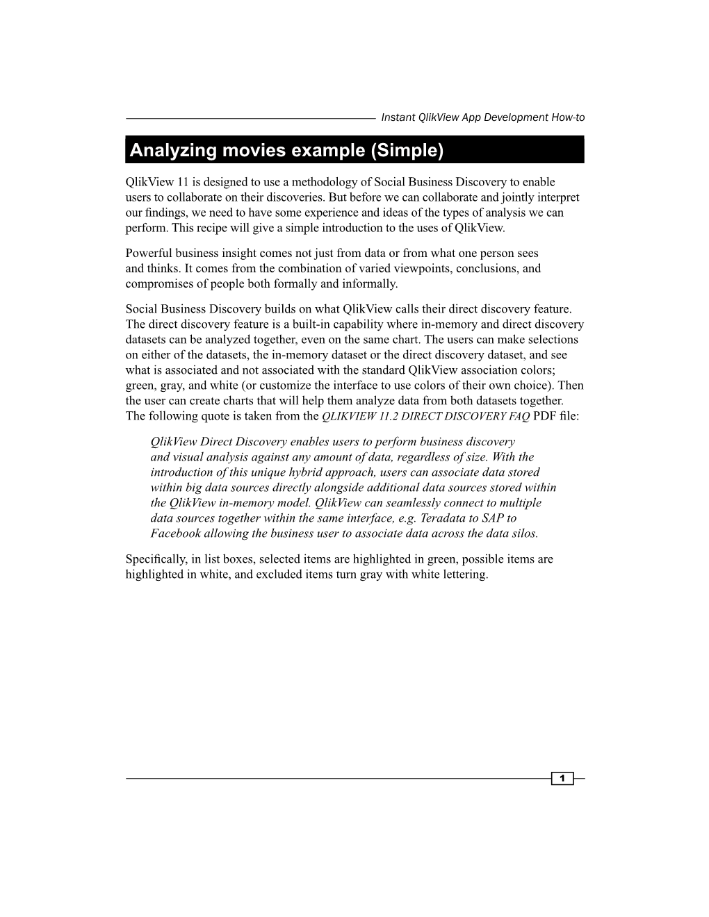 Analyzing Movies Example (Simple)