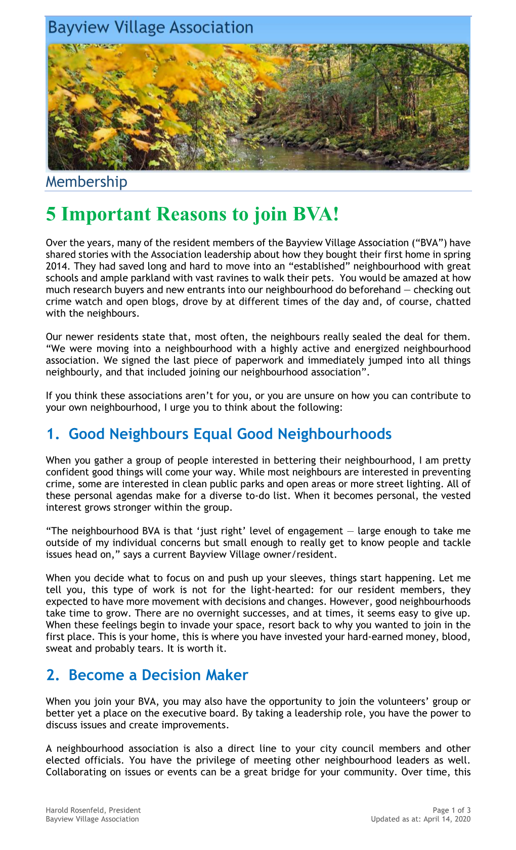 5 Important Reasons to Join BVA!