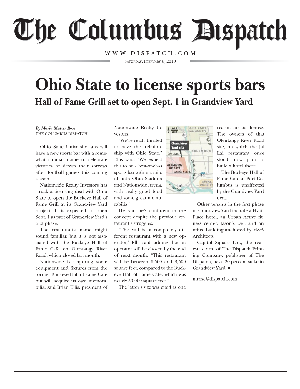 Ohio State to License Sports Bars Hall of Fame Grill Set to Open Sept