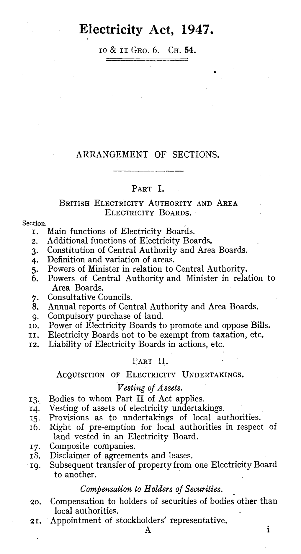 Electricity Act, 1947