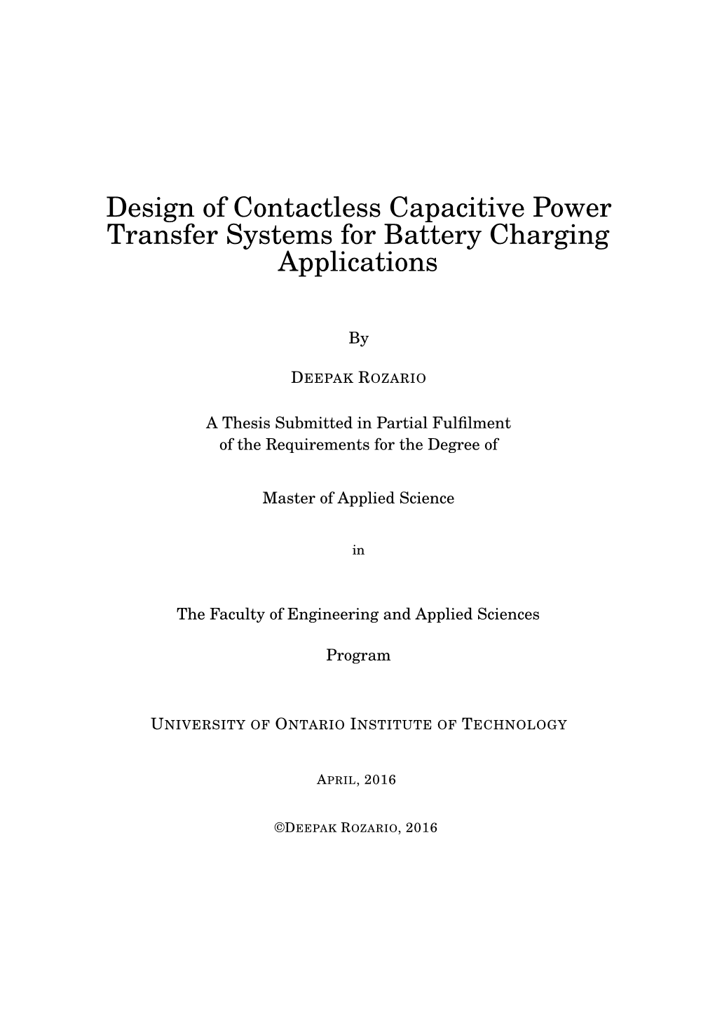 Design of Contactless Capacitive Power Transfer Systems for Battery Charging Applications