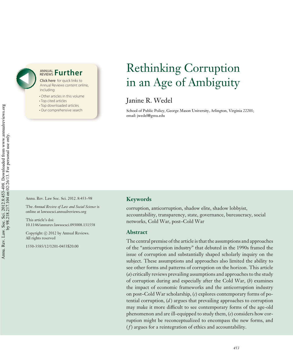 Rethinking Corruption in an Age of Ambiguity