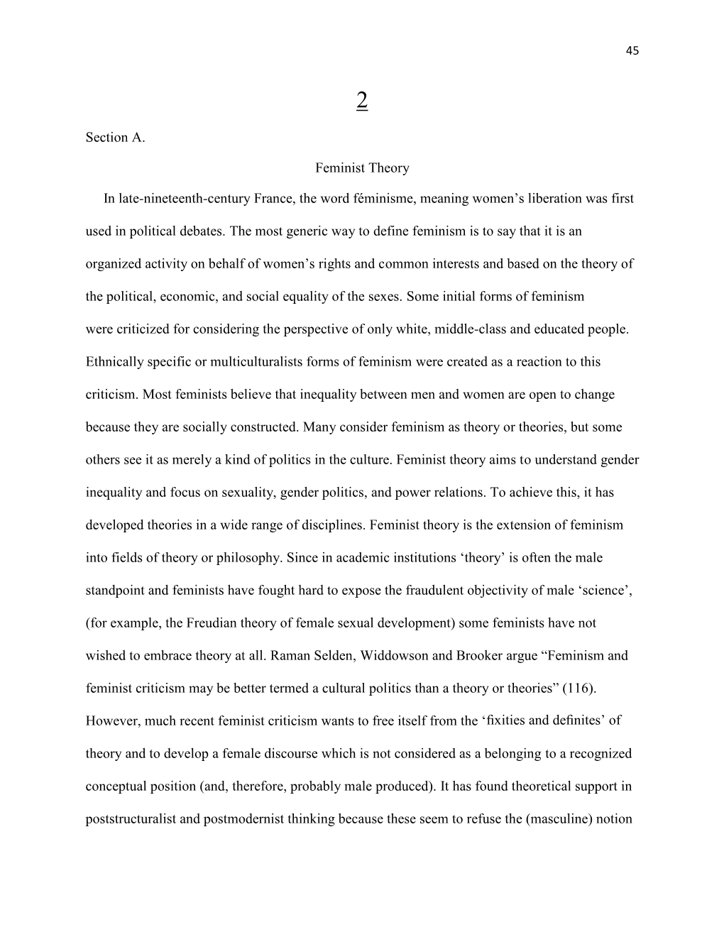 Section A. Feminist Theory in Late-Nineteenth-Century France, The