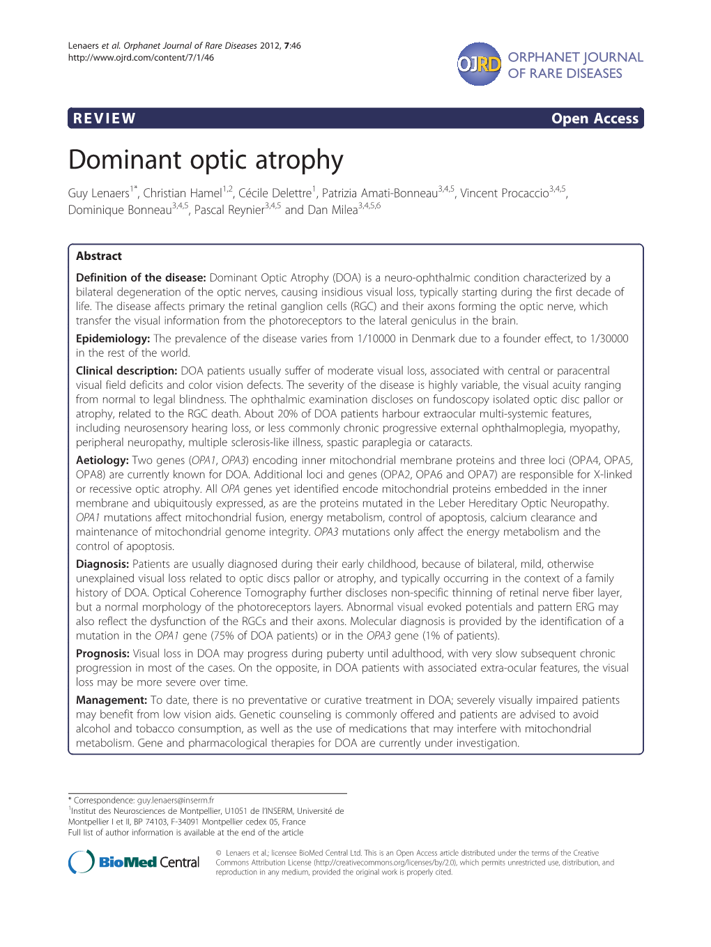 Dominant Optic Atrophy