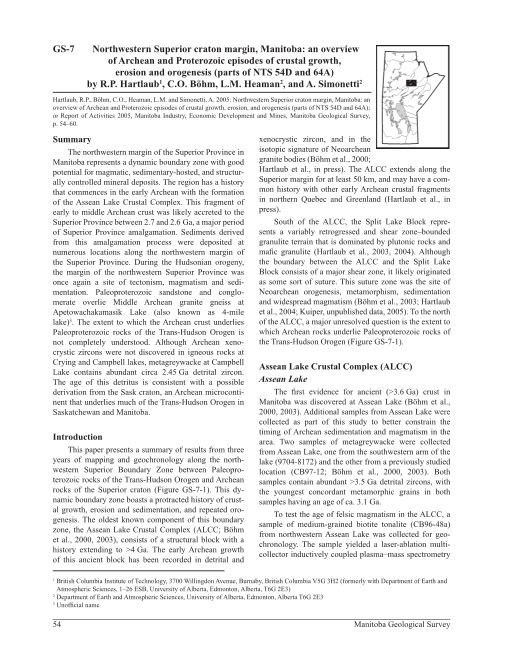 Northwestern Superior Craton Margin, Manitoba: an Overview of Archean