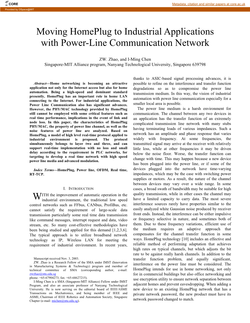 Moving Homeplug to Industrial Applications with Power-Line Communication Network