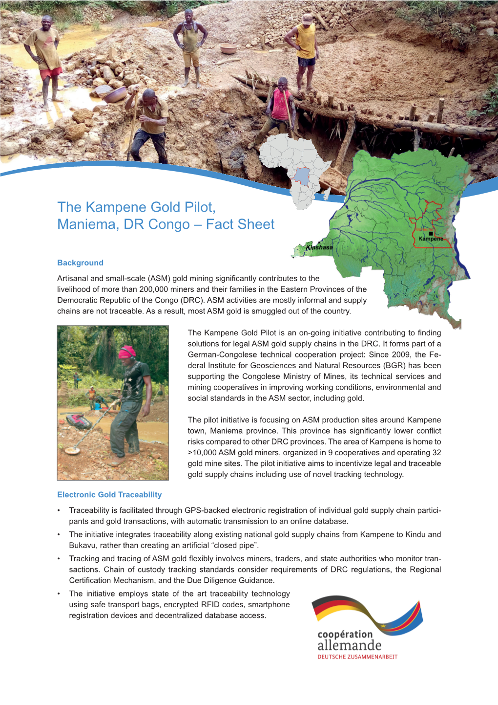 The Kampene Gold Pilot, Maniema, DR Congo – Fact Sheet