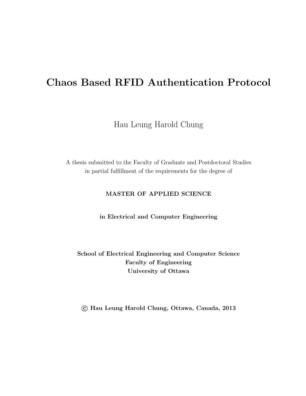 Chaos Based RFID Authentication Protocol