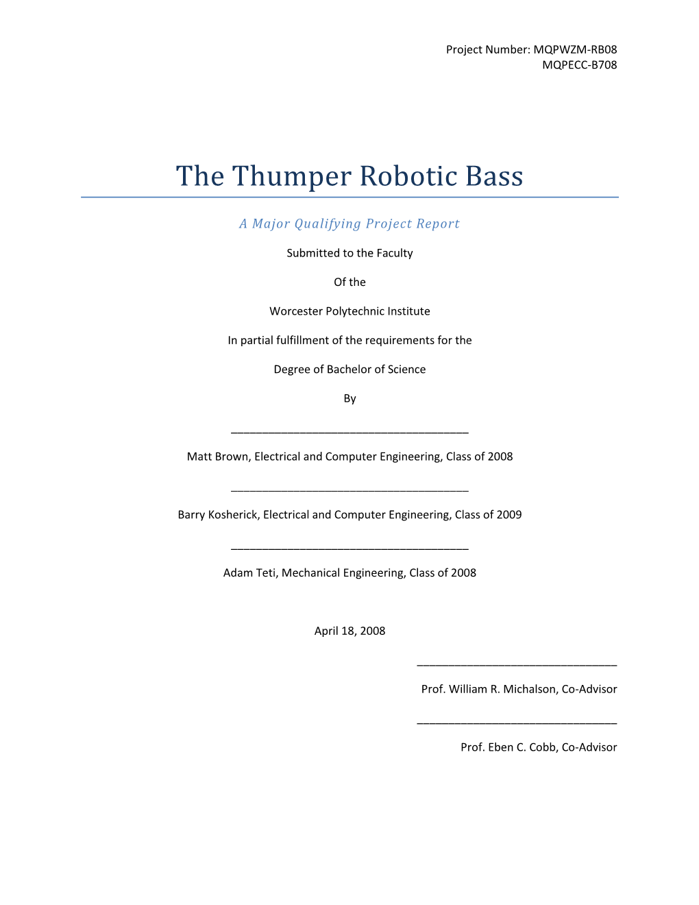 The Thumper C Docx