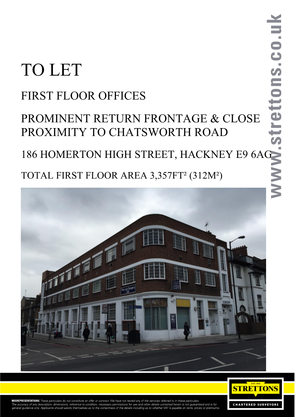 186 Homerton High Street, Hackney E9 6Ag