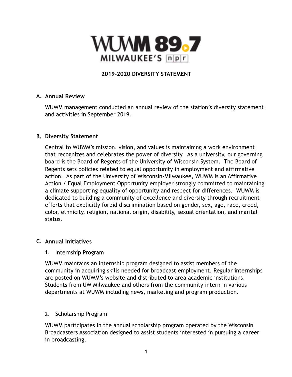 WUWM Diversity Statement 2019-09 2