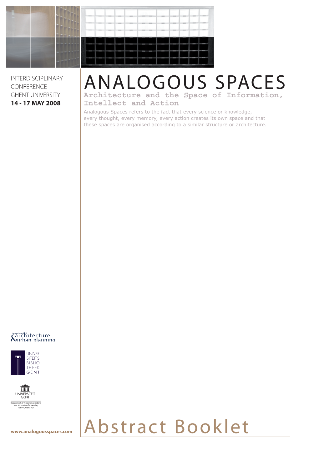 Abstract Booklet ANALOGOUS SPACES