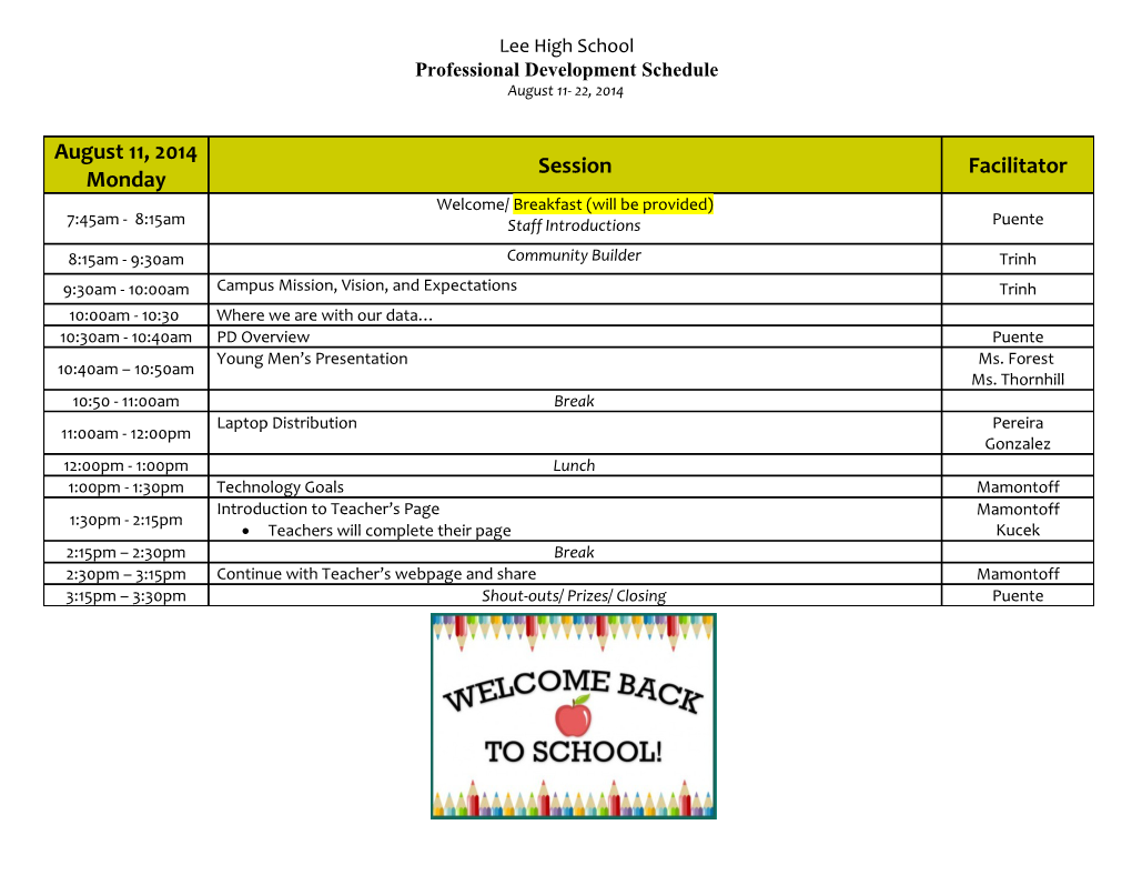 All AP Teachers Report to Westbury from 8:30-3:30