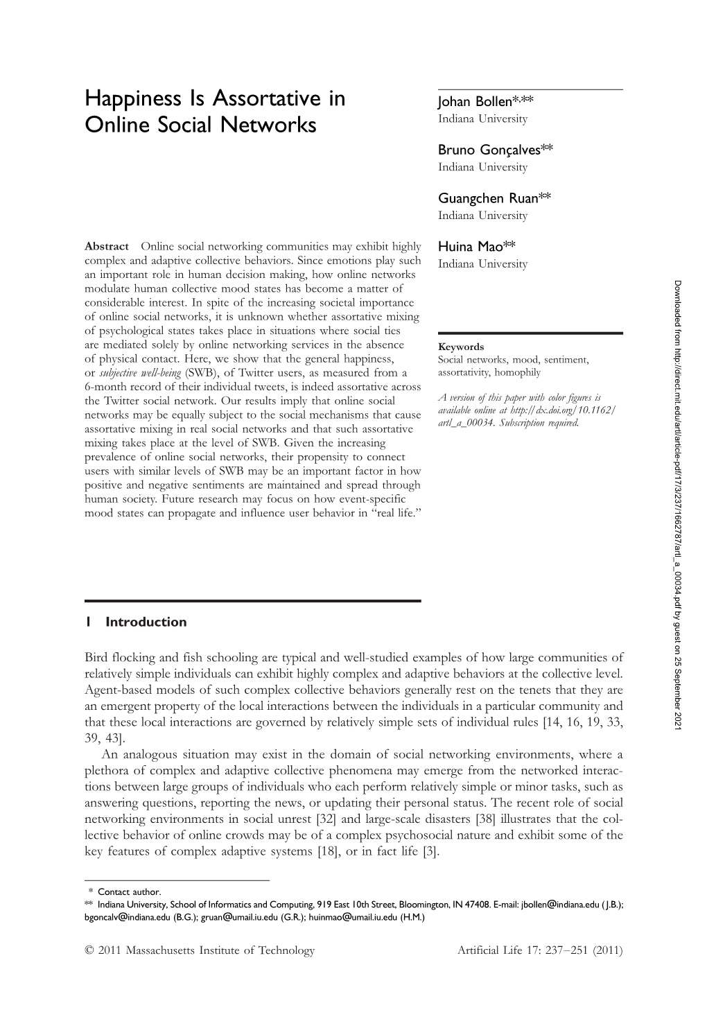 Happiness Is Assortative in Online Social Networks