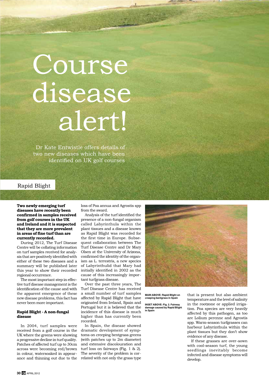 Course Disease Alert!