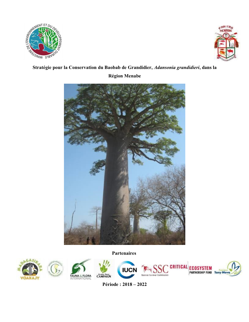 Stratégie Pour La Conservation Du Baobab De Grandidier, Adansonia Grandidieri, Dans La Région Menabe