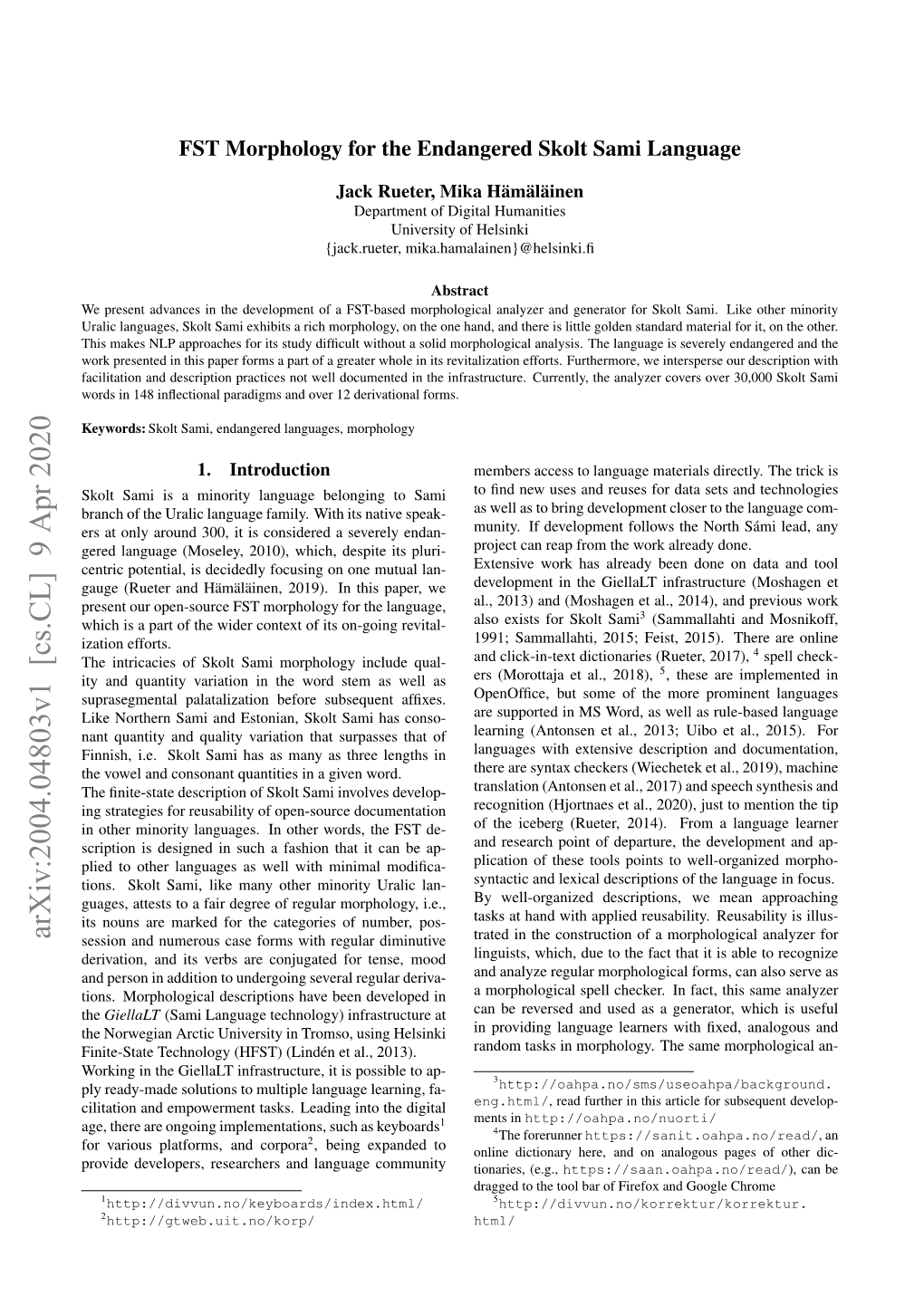 Arxiv:2004.04803V1 [Cs.CL] 9 Apr 2020