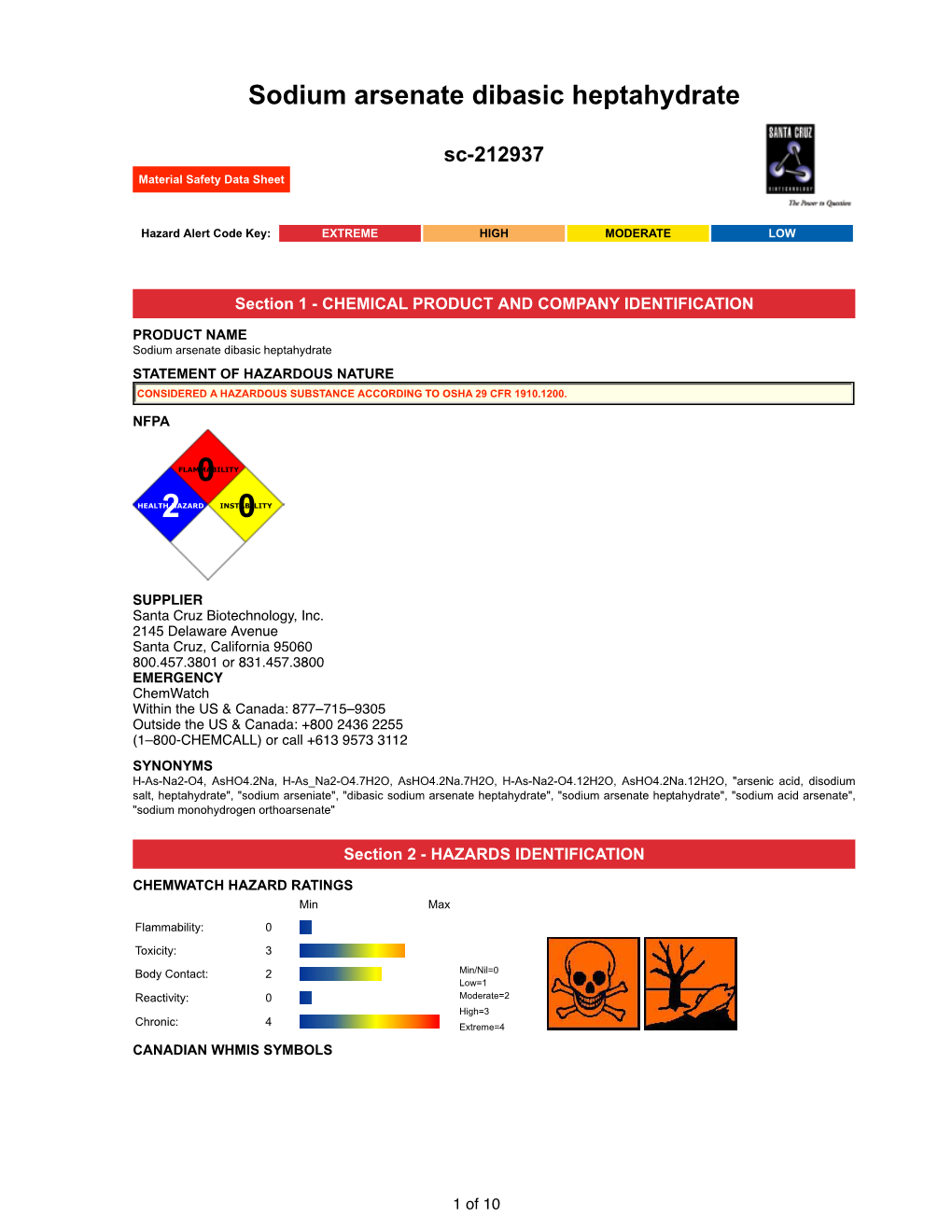 Sodium Arsenate Dibasic Heptahydrate