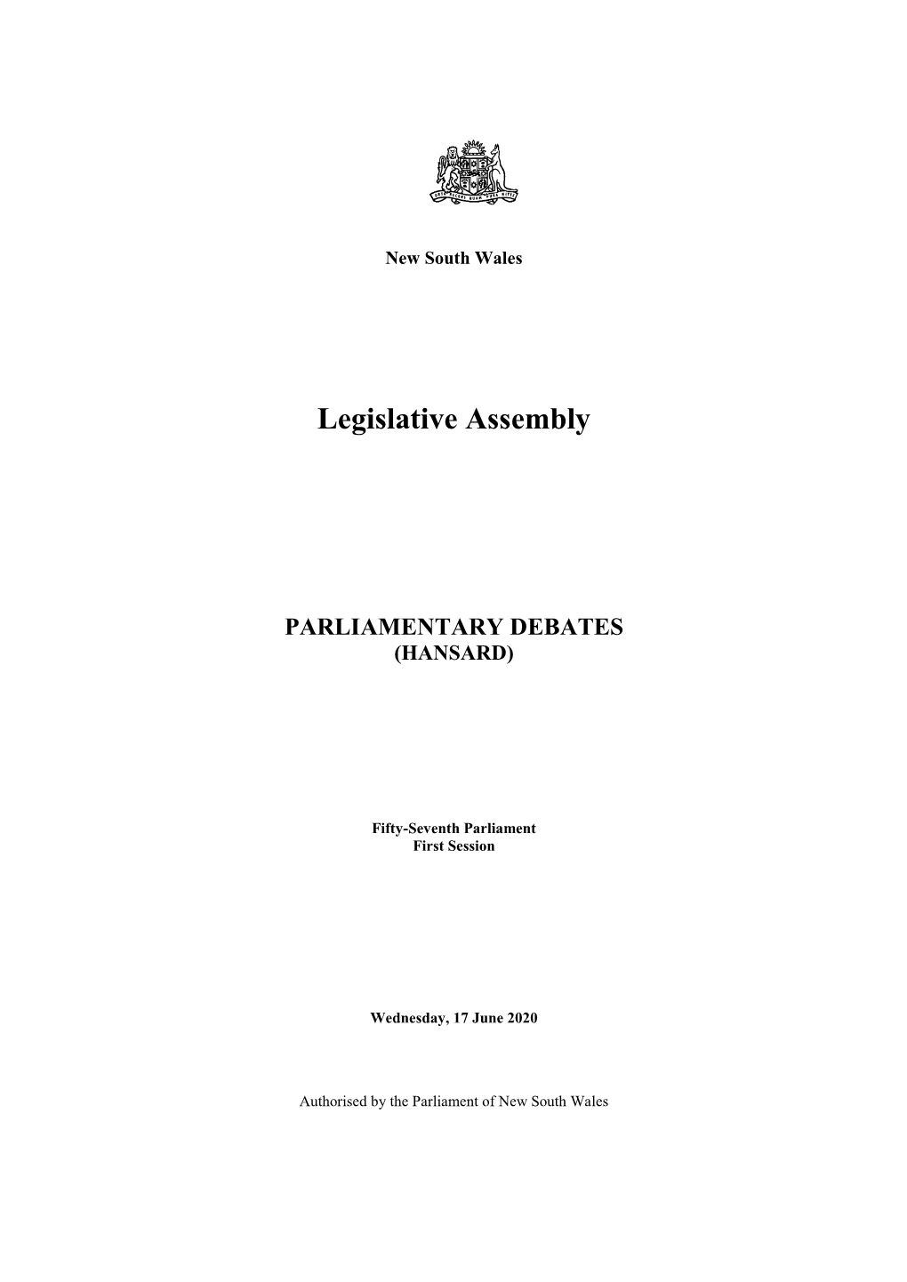 Parliamentary Debates (Hansard)