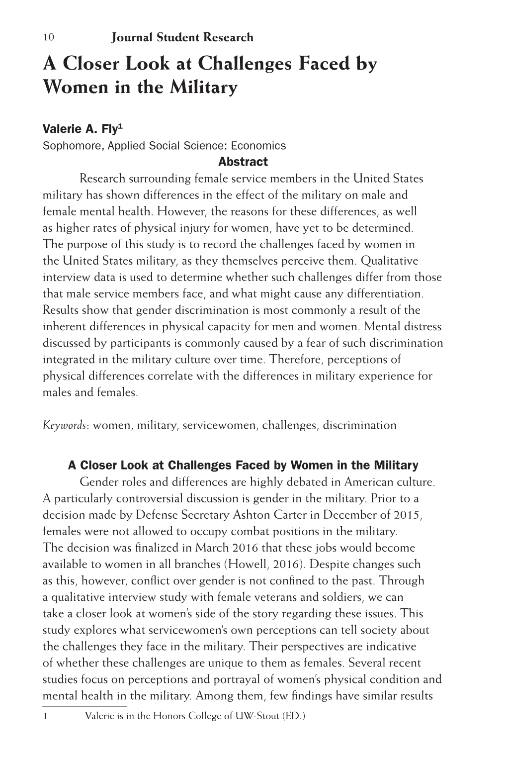 A Closer Look at Challenges Faced by Women in the Military