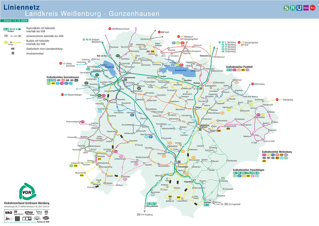 Liniennetz Landkreis Weißenburg-Gunzenhausen
