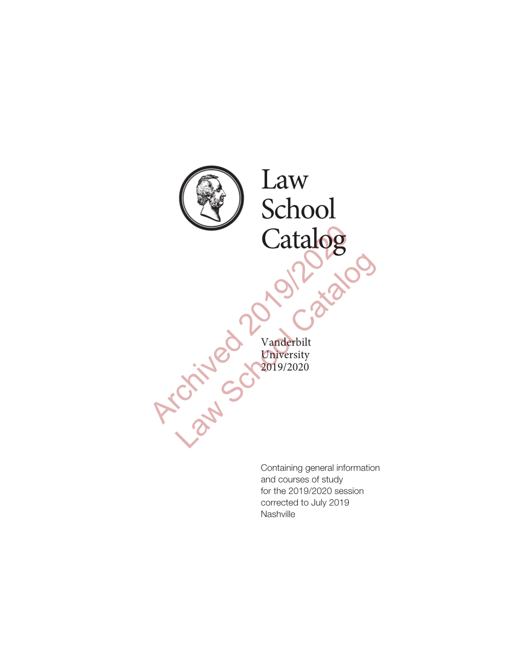 2019-2020 Law School Catalog