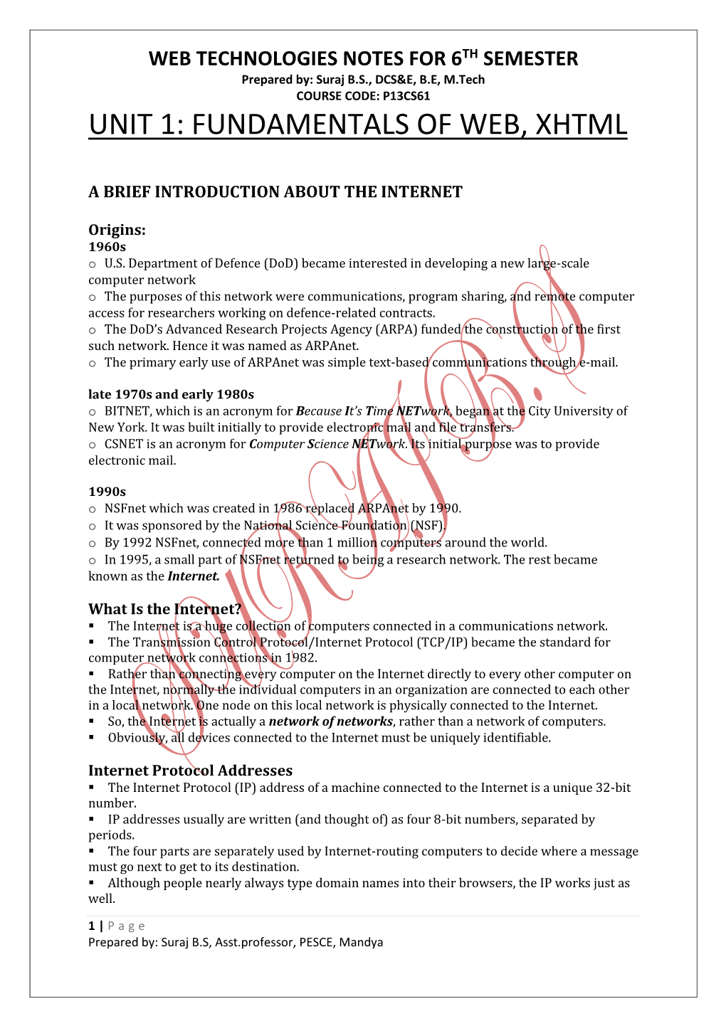 Fundamentals of Web, Xhtml