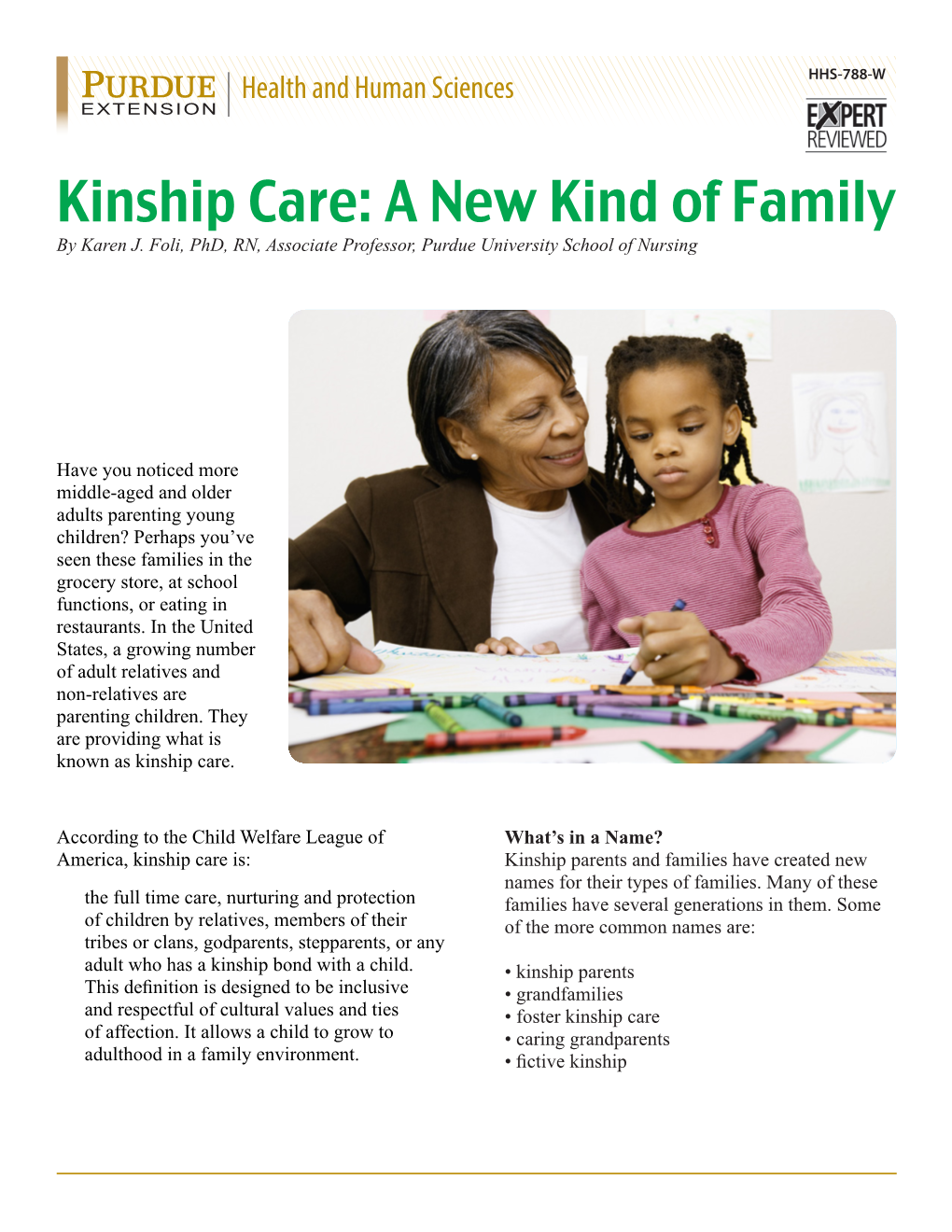 Kinship Care: a New Kind of Family by Karen J