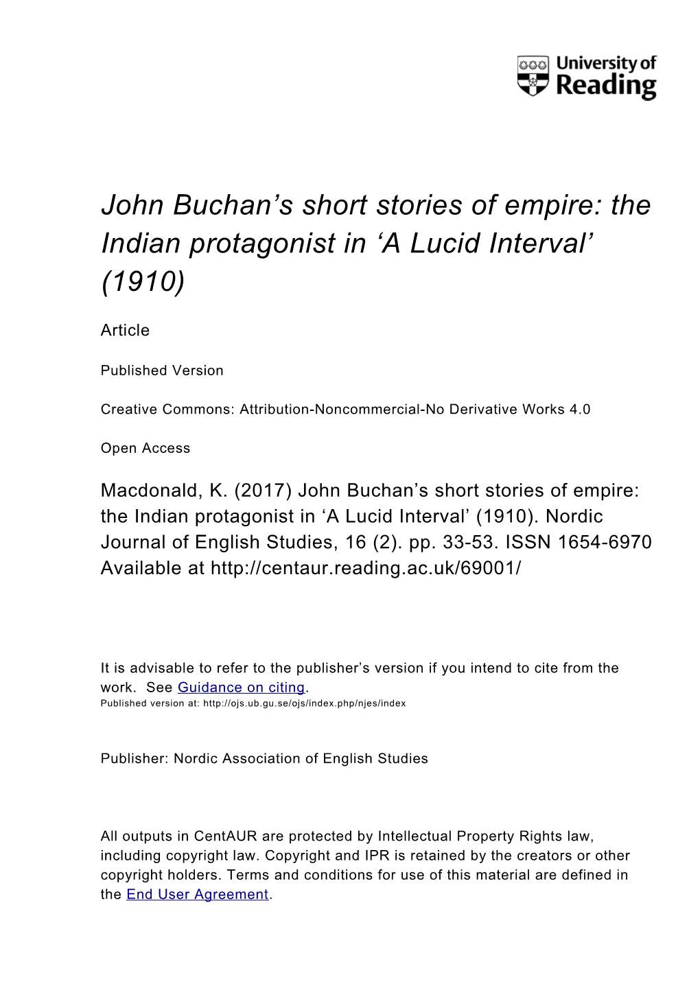 John Buchan's Short Stories of Empire