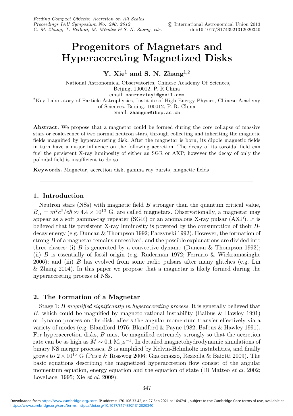 Progenitors of Magnetars and Hyperaccreting Magnetized Disks