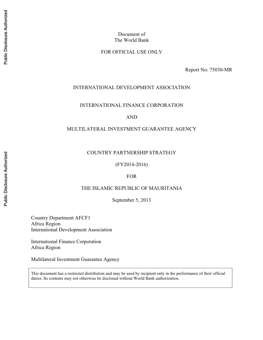 World Bank Document