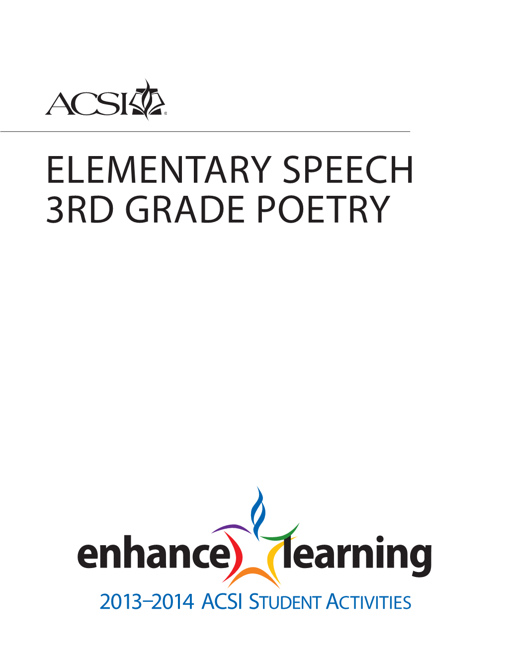 Elementary Speech 3Rd Grade Poetry