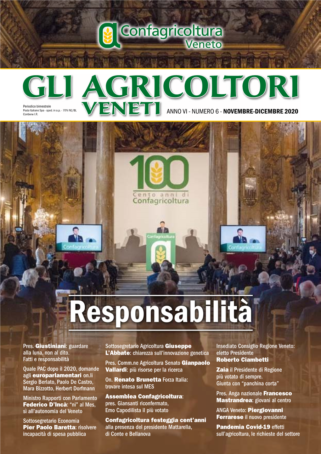 GLI AGRICOLTORI Periodico Bimestrale Poste Italiane Spa - Sped