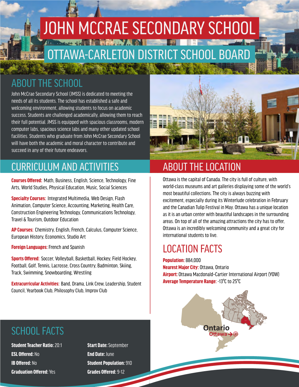 John Mccrae Secondary School Ottawa-Carleton District School Board
