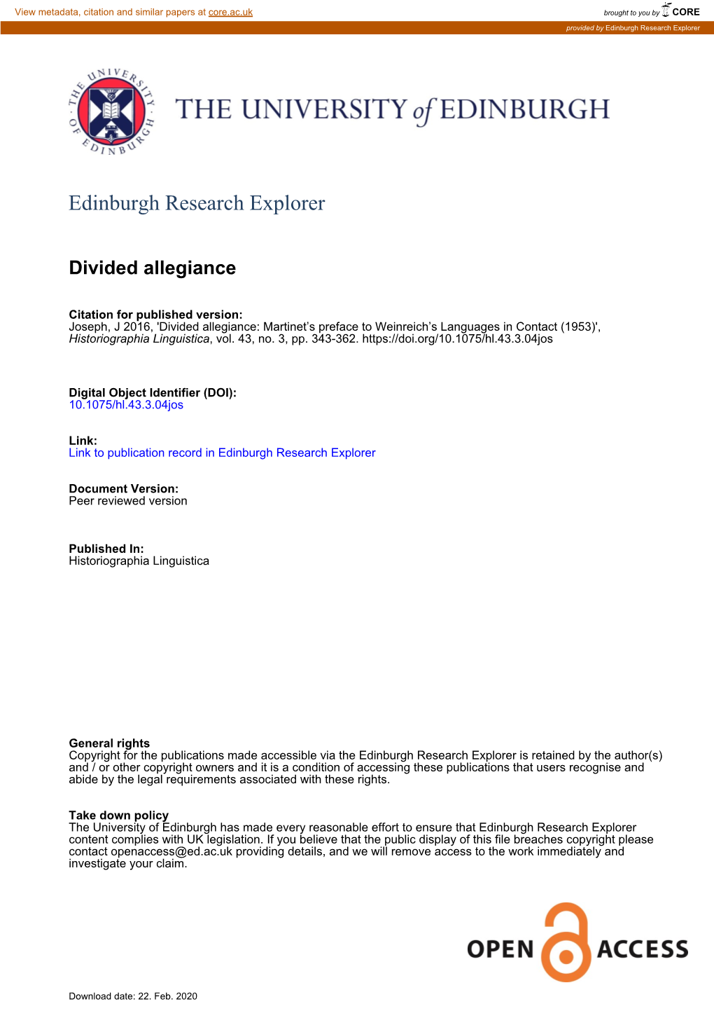 Edinburgh Research Explorer